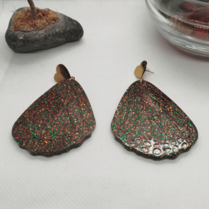 Boucles d'oreilles perle résine