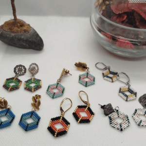 Boucles d'oreilles perle miyuki