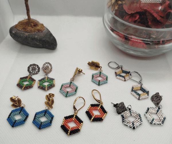 Boucles d'oreilles perle miyuki