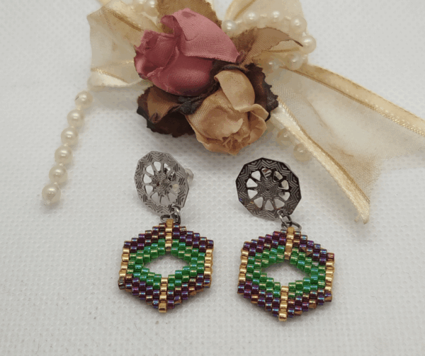 Boucles d'oreilles perle miyuki
