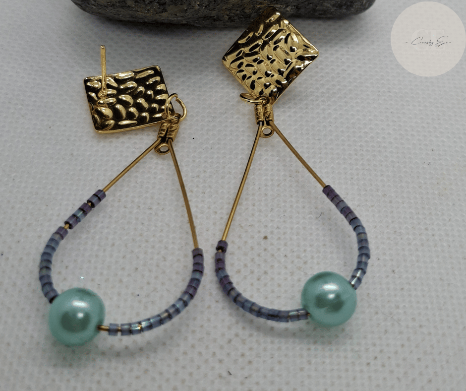Boucles d'oreilles perle miyuki