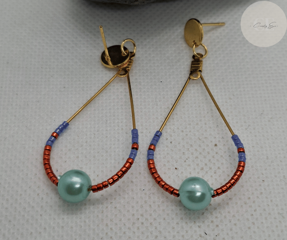 Boucles d'oreilles perle miyuki