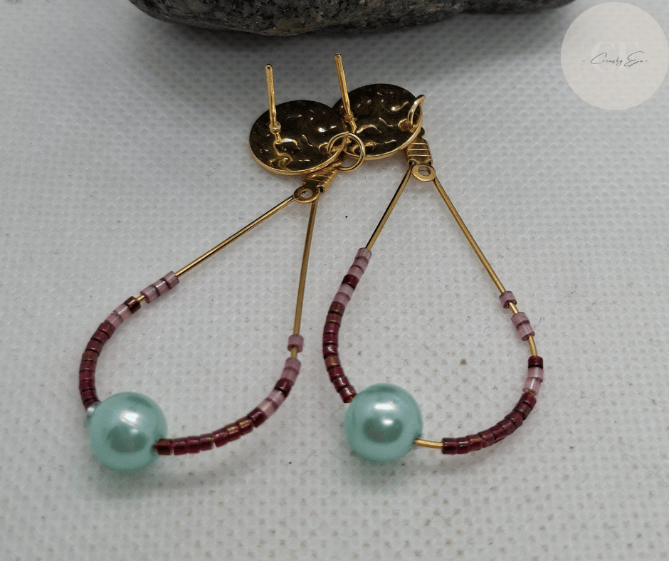 Boucles d'oreilles perle miyuki