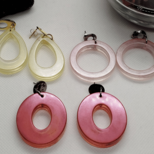 Boucles d'oreilles epoxy resine
