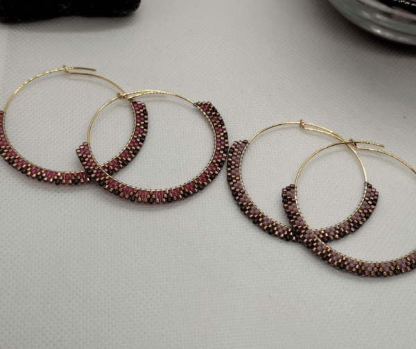 Boucles d'oreilles en perle miyuki