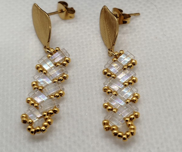 Boucles d'oreilles miyuki Half-Tila