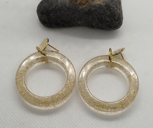 Boucles d'oreilles epoxy résine