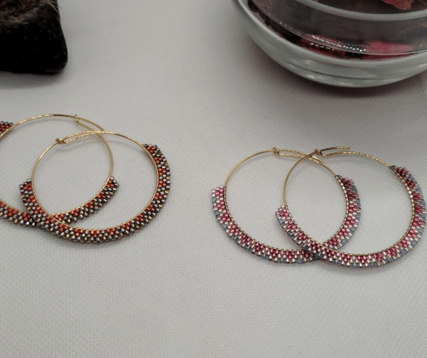 Boucles d'oreilles en perle miyuki