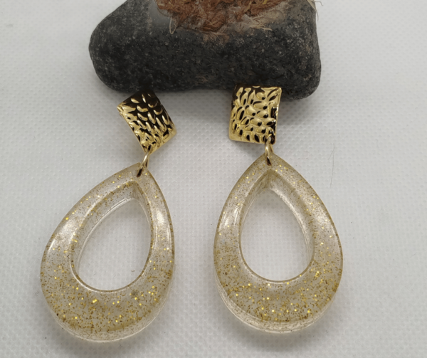Boucles d'oreilles epoxy resine