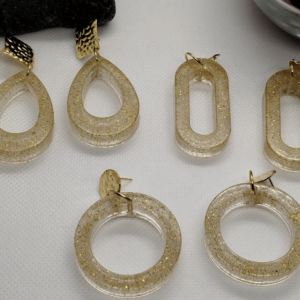 Boucles d'oreilles epoxy resine