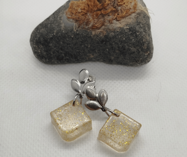 Boucles d'oreilles epoxy resine