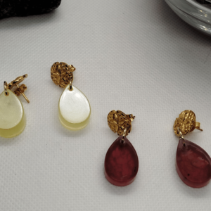 Boucles d'oreilles epoxy resine