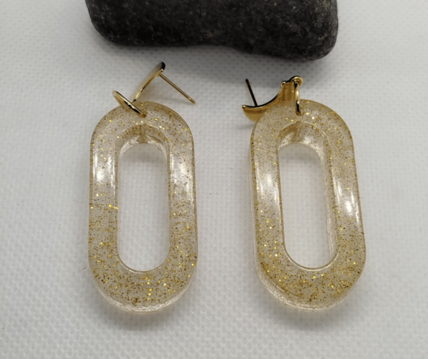 Boucles d'oreilles epoxy résine