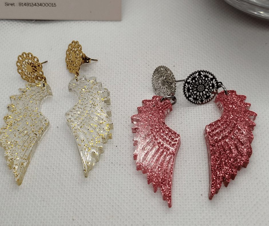 Boucles d'oreilles résine