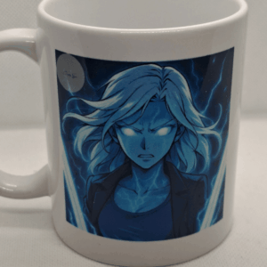 mug illustré fantasy électrique Raimei