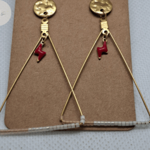 Boucles d’oreilles éclair Kogane no Inazuma dorées